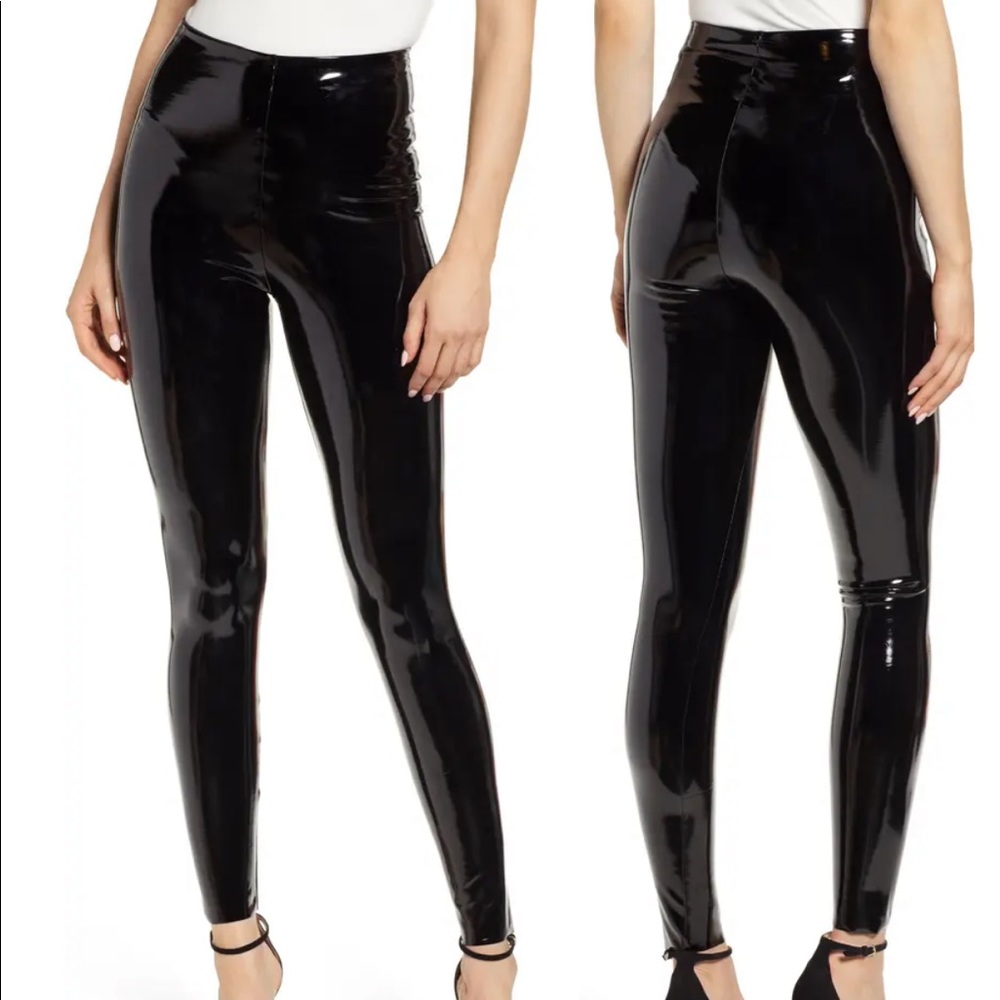Small Commando Control Top Faux Patent Leather Leggings ☕️🖤😎